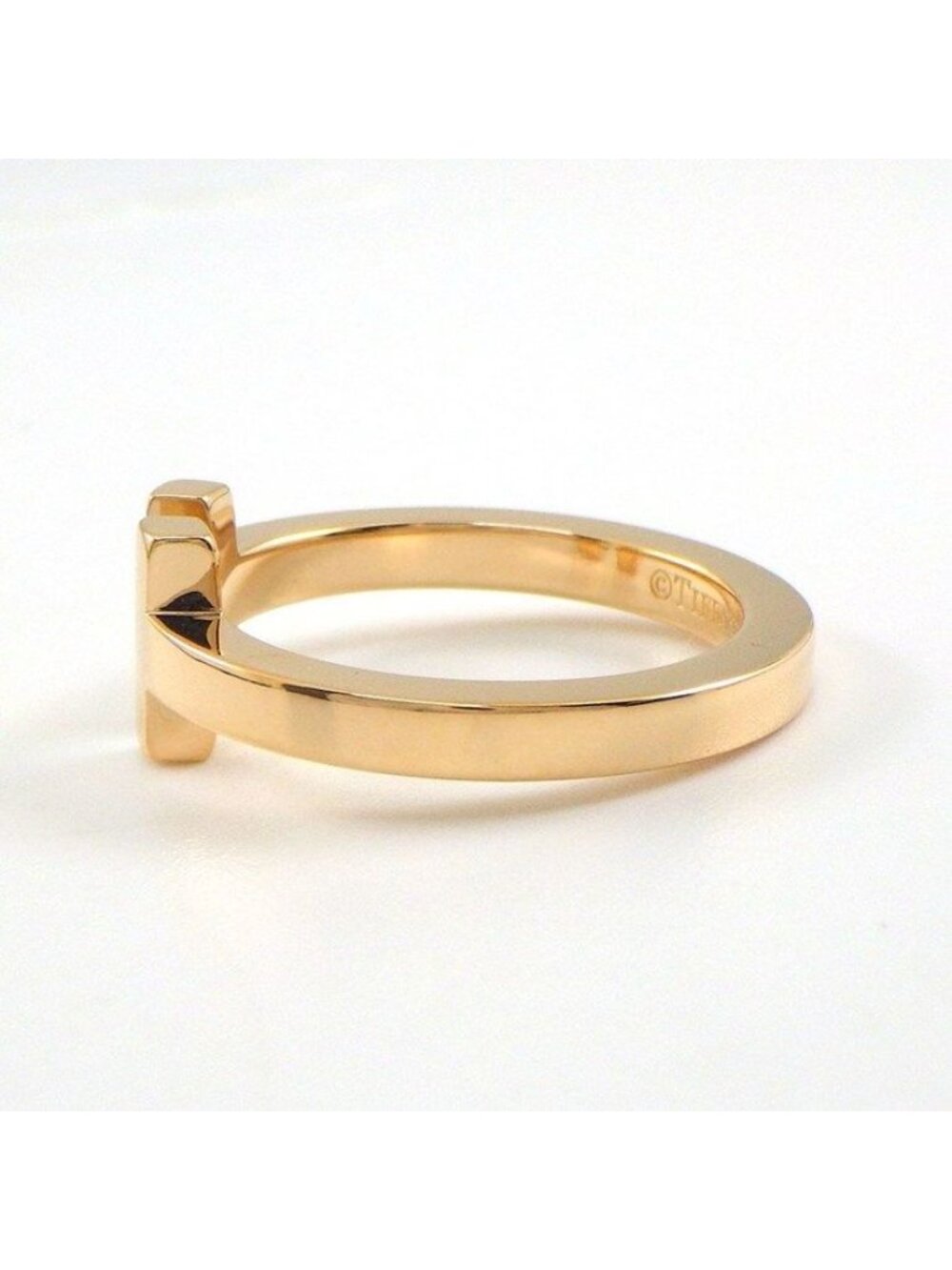 Tiffany & Co Ring T Square 18K Pink Gold - Picture 2 of 7